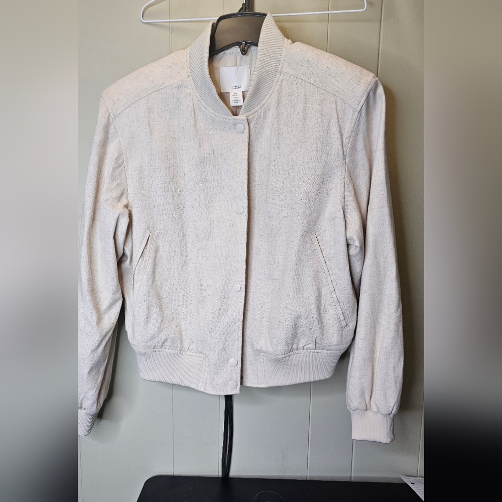 H&M Cream Bomber Jacket